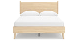 Cabinella Queen Platform Panel Bed with Dresser in Tan from Ashley Furniture - Luna Furniture