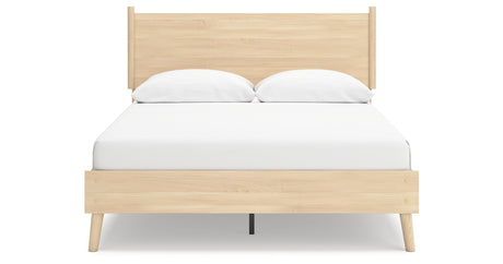 Cabinella Queen Platform Panel Bed with Dresser, Chest and Nightstand in Tan from Ashley Furniture - Luna Furniture