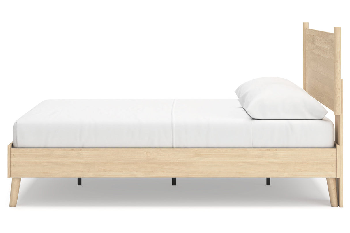 Cabinella Tan Queen Platform Bed from Ashley - Luna Furniture