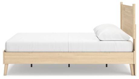 Cabinella Tan Queen Platform Panel Bed with Dresser and Chest from Ashley - Luna Furniture