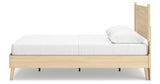 Cabinella Queen Platform Panel Bed with Dresser in Tan from Ashley Furniture - Luna Furniture