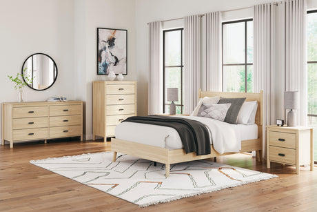 Cabinella Tan Full Platform Panel Bedroom Set from Ashley - Luna Furniture