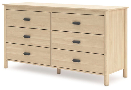 Cabinella Full Panel Headboard with Dresser and Nightstand in Tan from Ashley Furniture - Luna Furniture