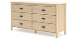 Cabinella Full Panel Headboard with Dresser, Chest and Nightstand in Tan from Ashley Furniture - Luna Furniture