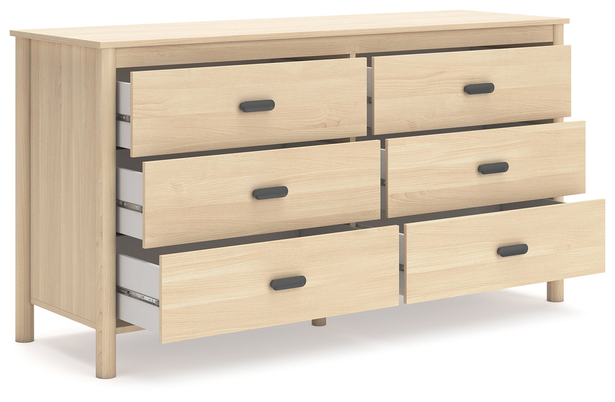 Cabinella Full Platform Bed with Dresser and Nightstand in Tan from Ashley Furniture - Luna Furniture
