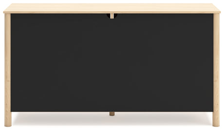 Cabinella Full Panel Headboard with Dresser and Nightstand in Tan from Ashley Furniture - Luna Furniture
