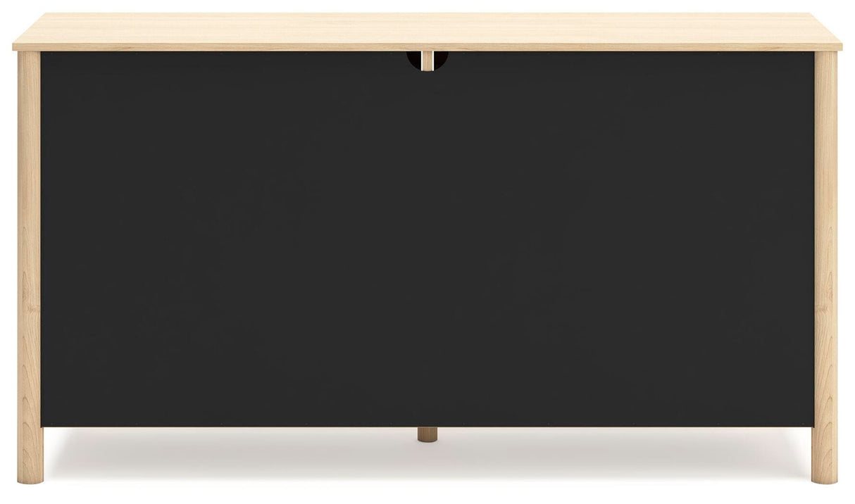 Cabinella Full Panel Headboard with Dresser and Nightstand in Tan from Ashley Furniture - Luna Furniture