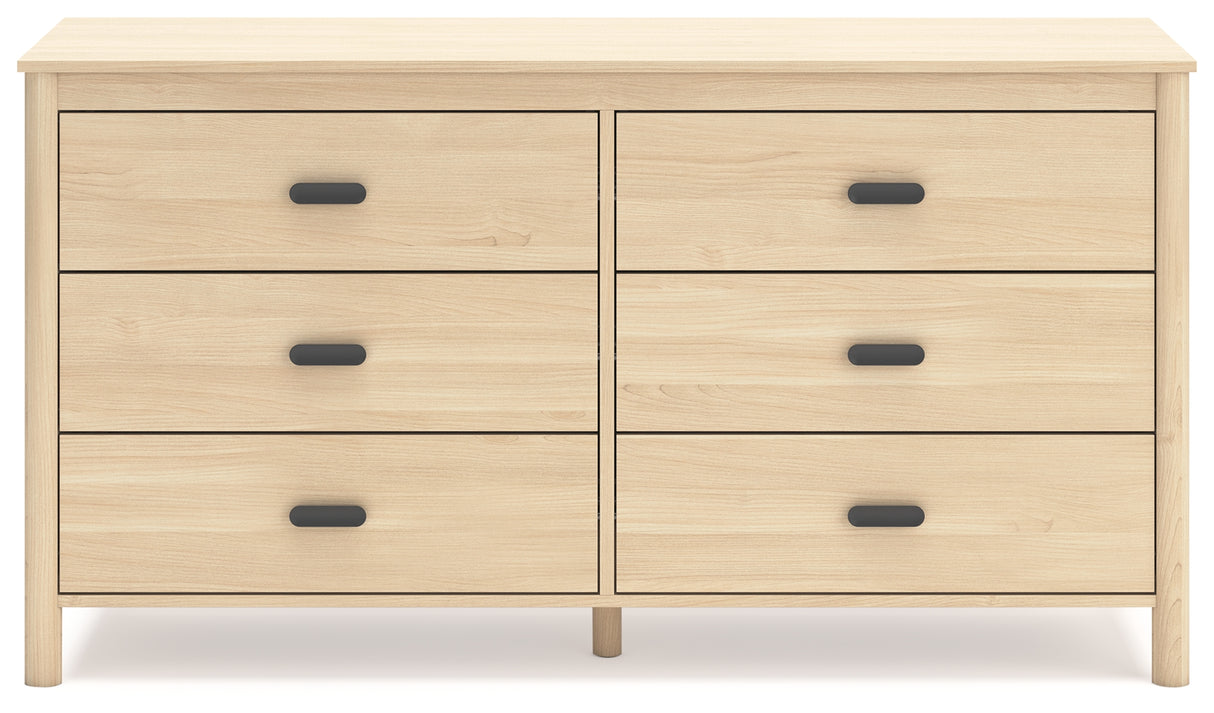 Cabinella Full Platform Bed with Dresser and Nightstand in Tan from Ashley Furniture - Luna Furniture