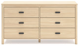 Cabinella Full Platform Bed with Dresser and Nightstand in Tan from Ashley Furniture - Luna Furniture