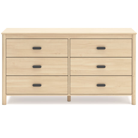 Cabinella Full Panel Headboard with Dresser and Nightstand in Tan from Ashley Furniture - Luna Furniture