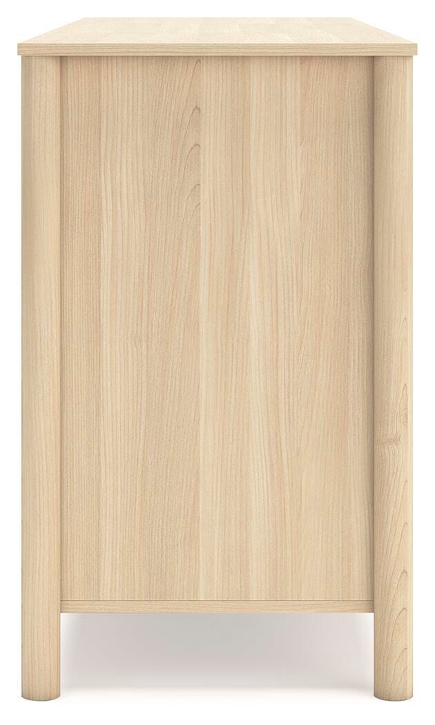 Cabinella Queen Panel Headboard with Dresser and Nightstand in Tan from Ashley Furniture - Luna Furniture