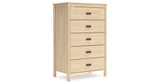 Cabinella Full Platform Bed with Dresser, Chest and Nightstand in Tan from Ashley Furniture - Luna Furniture