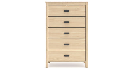 Cabinella Queen Platform Bed with Dresser, Chest and Nightstand in Tan from Ashley Furniture - Luna Furniture