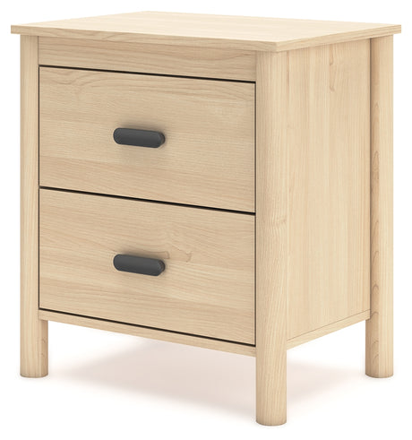 Cabinella Full Panel Headboard with 2 Nightstands in Tan from Ashley Furniture - Luna Furniture
