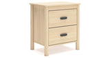 Cabinella Queen Platform Panel Bed with 2 Nightstands in Tan from Ashley - Luna Furniture