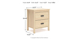Cabinella Queen Platform Panel Bed with 2 Nightstands in Tan from Ashley - Luna Furniture