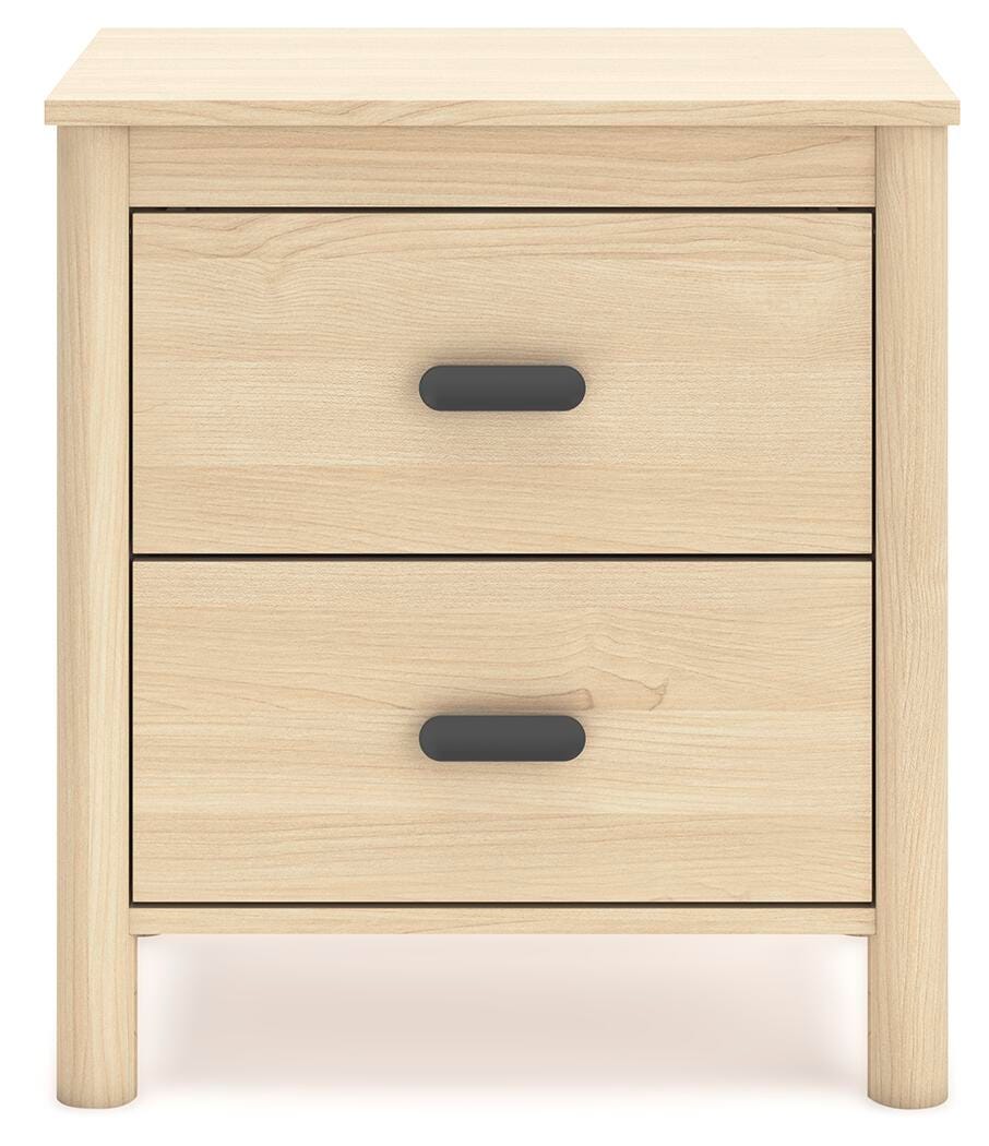 Cabinella Full Panel Headboard with 2 Nightstands in Tan from Ashley Furniture - Luna Furniture