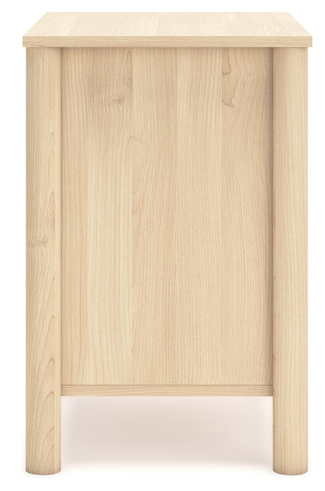 Cabinella Full Panel Headboard with Dresser and Nightstand in Tan from Ashley Furniture - Luna Furniture