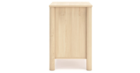 Cabinella Full Platform Bed with 2 Nightstands in Tan from Ashley Furniture - Luna Furniture