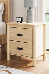 Cabinella Full Panel Headboard with 2 Nightstands in Tan from Ashley Furniture - Luna Furniture