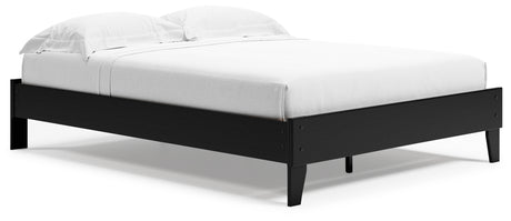 Finch Black Queen Platform Base Bed from Ashley - Luna Furniture