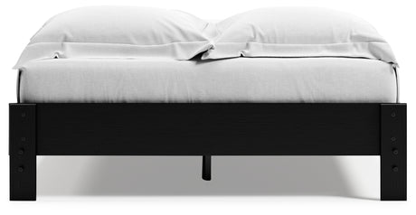 Finch Black Queen Platform Base Bed from Ashley - Luna Furniture