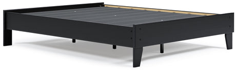Finch Black Queen Platform Base Bed from Ashley - Luna Furniture
