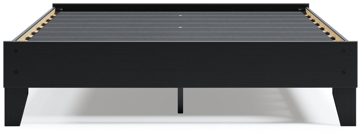 Finch Black Queen Platform Base Bed from Ashley - Luna Furniture