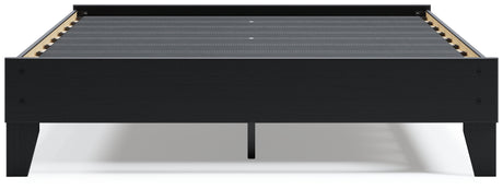 Finch Black Queen Platform Base Bed from Ashley - Luna Furniture