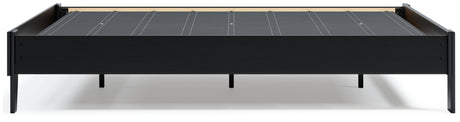 Finch Black Queen Platform Base Bed from Ashley - Luna Furniture
