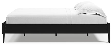 Finch Black Queen Platform Base Bed from Ashley - Luna Furniture