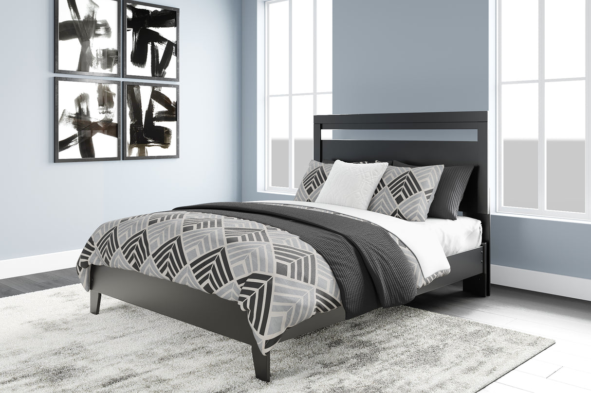 Finch Black Platform Bedroom Set from Ashley - Luna Furniture