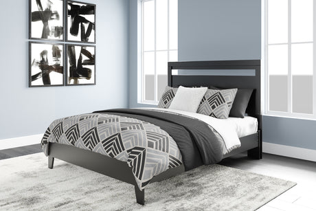 Finch Black Platform Bedroom Set from Ashley - Luna Furniture