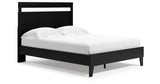 Finch Queen Panel Platform Bed with Dresser, Chest and Nightstand in Black/Brown from Ashley Furniture - Luna Furniture