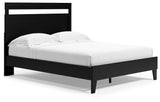 Finch Black Queen Platform Bed from Ashley Furniture - Luna Furniture
