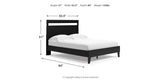 Finch Queen Panel Platform Bed with Dresser, Chest and Nightstand in Black/Brown from Ashley Furniture - Luna Furniture