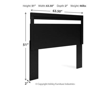 Finch Black Queen Panel Platform Bed with Dresser and Nightstand from Ashley Furniture - Luna Furniture