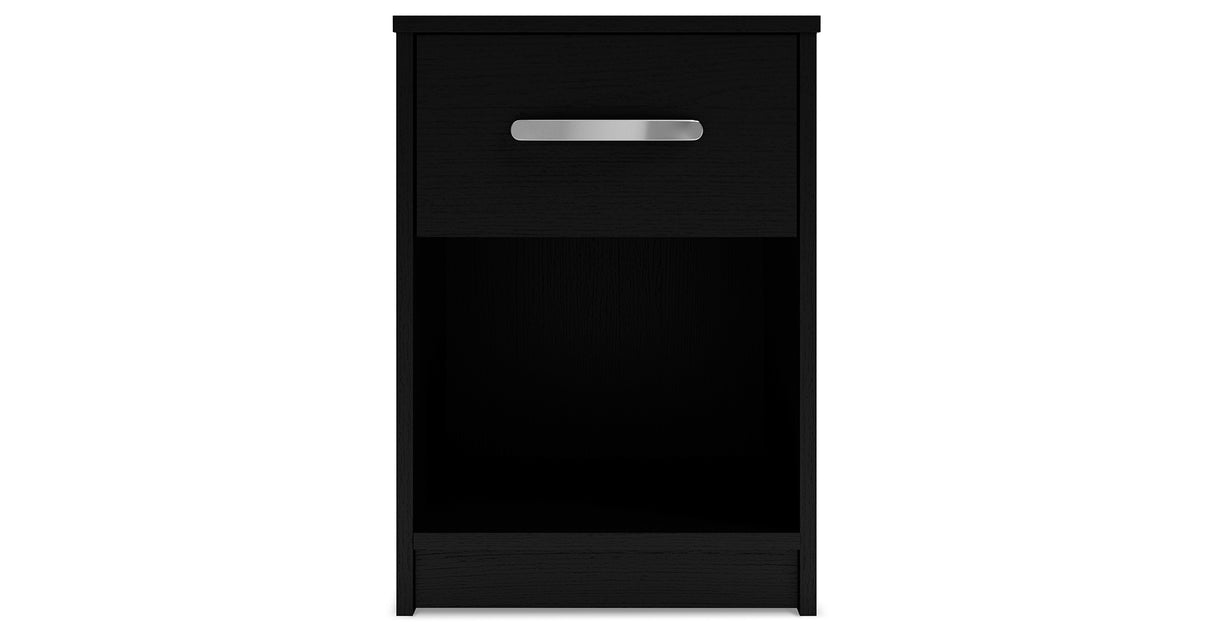 Finch Black Nightstand from Ashley Furniture - Luna Furniture