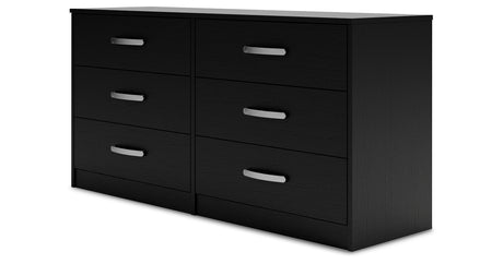 Finch Queen Platform Bed with Dresser in Black from Ashley Furniture - Luna Furniture