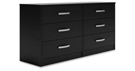 Finch Queen Panel Headboard with Dresser and Chest in Black from Ashley Furniture - Luna Furniture