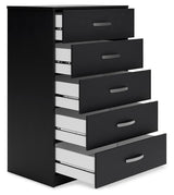 Finch Black Chest of Drawers from Ashley - Luna Furniture