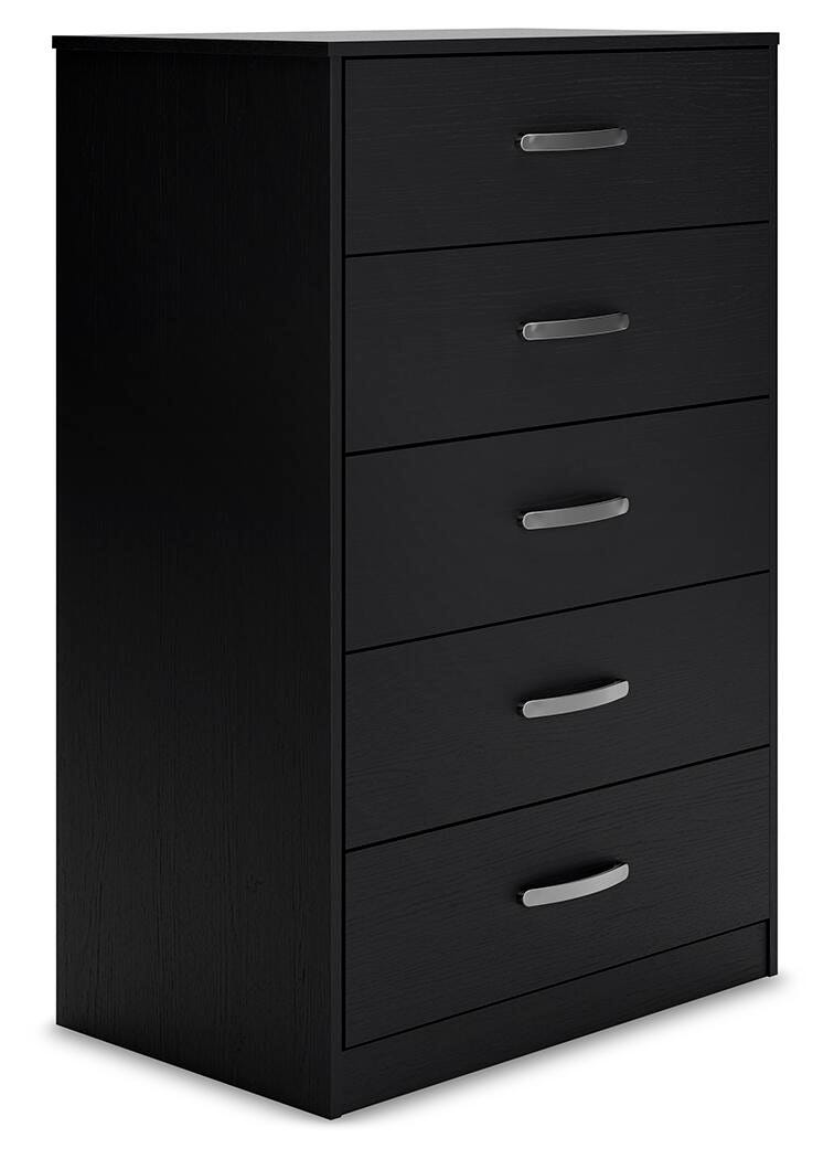 Finch Black Chest of Drawers from Ashley - Luna Furniture