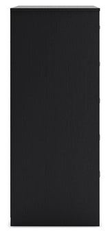 Finch Black Chest of Drawers from Ashley - Luna Furniture