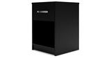 Finch Queen Panel Platform Bed with Dresser, Chest and Nightstand in Black/Brown from Ashley Furniture - Luna Furniture