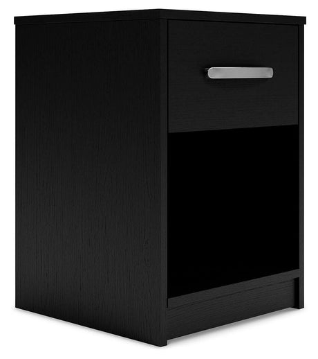 Finch Black Nightstand from Ashley Furniture - Luna Furniture