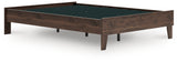 Calverson Mocha Full Platform Base Bed from Ashley - Luna Furniture