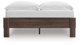 Calverson Mocha Full Platform Base Bed from Ashley - Luna Furniture