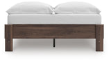 Calverson Mocha Full Platform Base Bed from Ashley Furniture - Luna Furniture