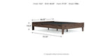 Calverson Mocha Full Platform Bed with Dresser and 2 Nightstands from Ashley Furniture - Luna Furniture
