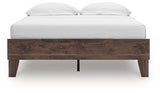 Calverson Mocha Full Platform Base Bed from Ashley - Luna Furniture